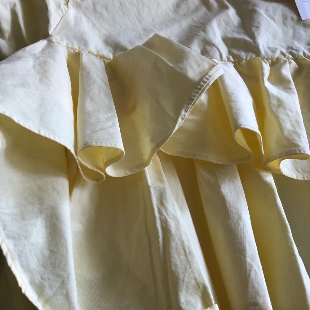 Zara Yellow Ruffle Crop Top - Picture 6 of 8